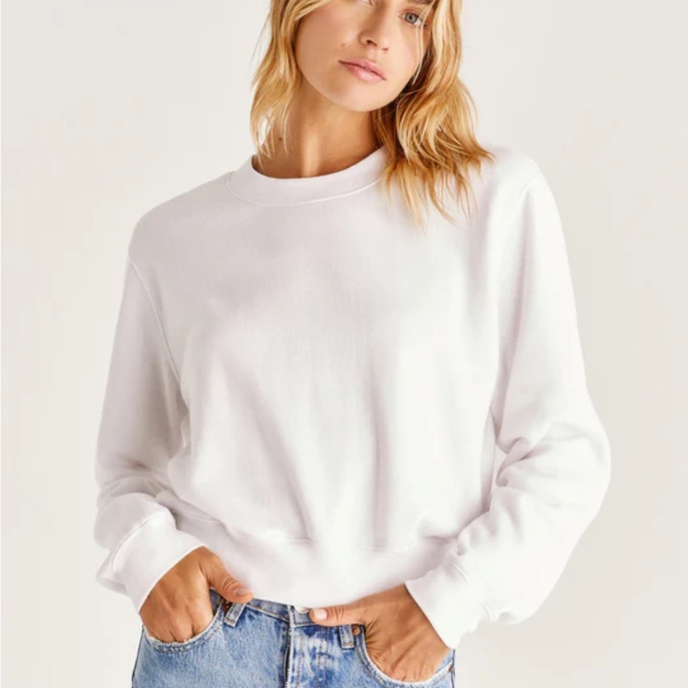 S Supply CLASSIC CREW FLEECE SWEATSHIRT - White - Medium